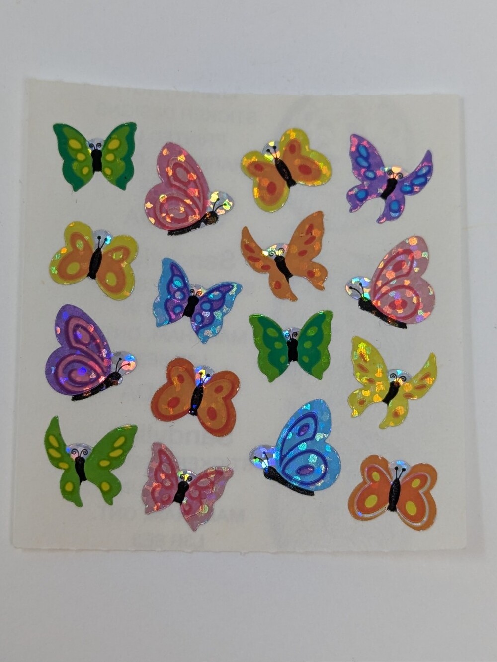 Sandylion Stickers Butterflies Small Foil Vintage